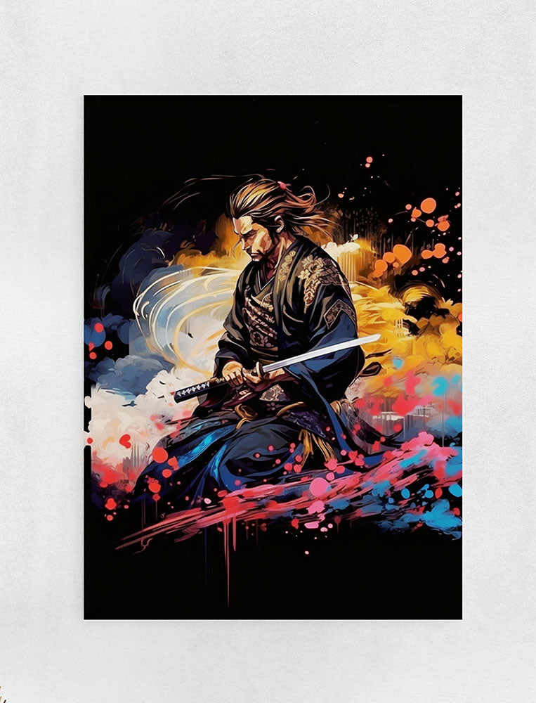 Japanese Warrior, Wall Decor Samurai Art, Samurai Canvas Prints