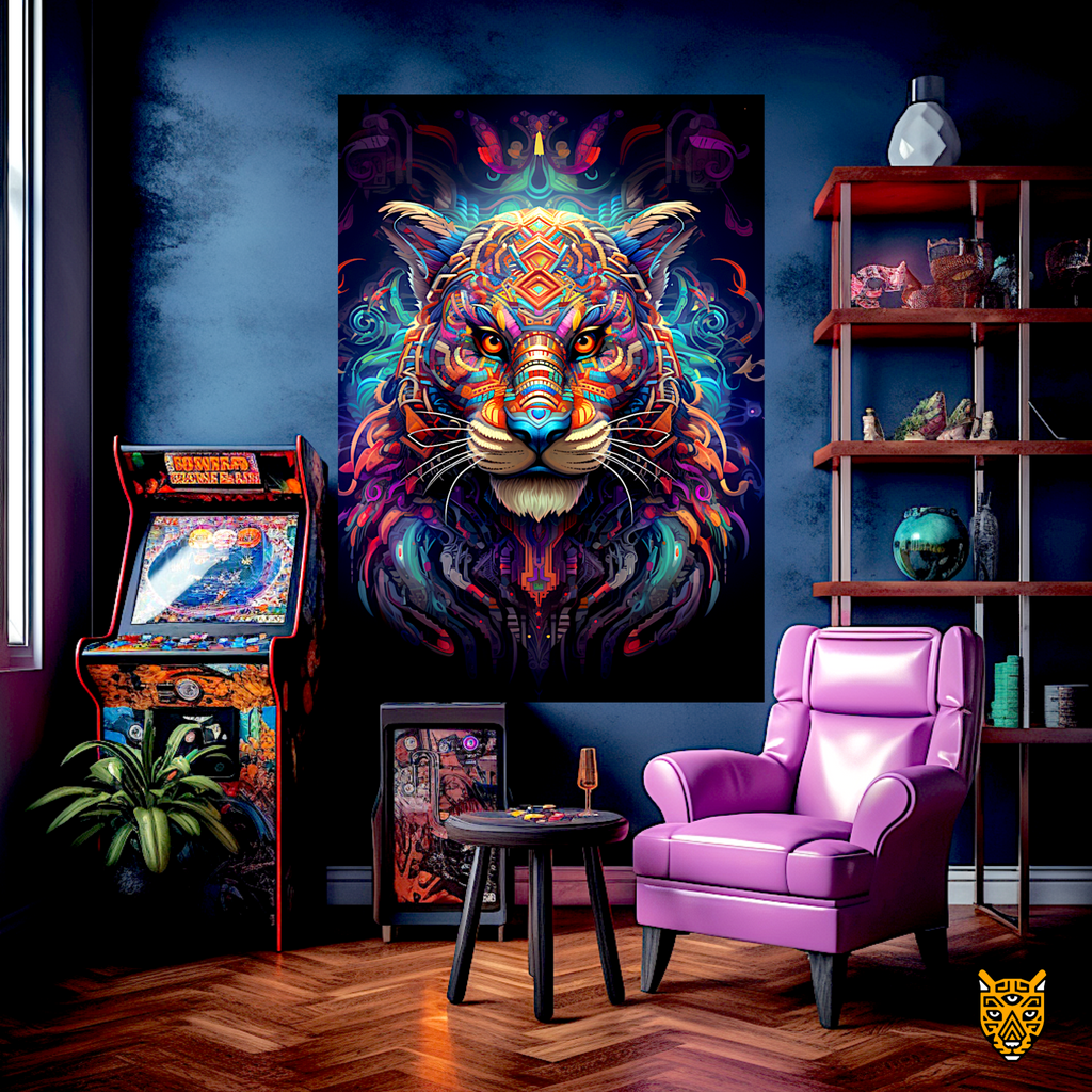 Mandala Jaguar Artistic Painting Jaguar Wildlife Fantasy
