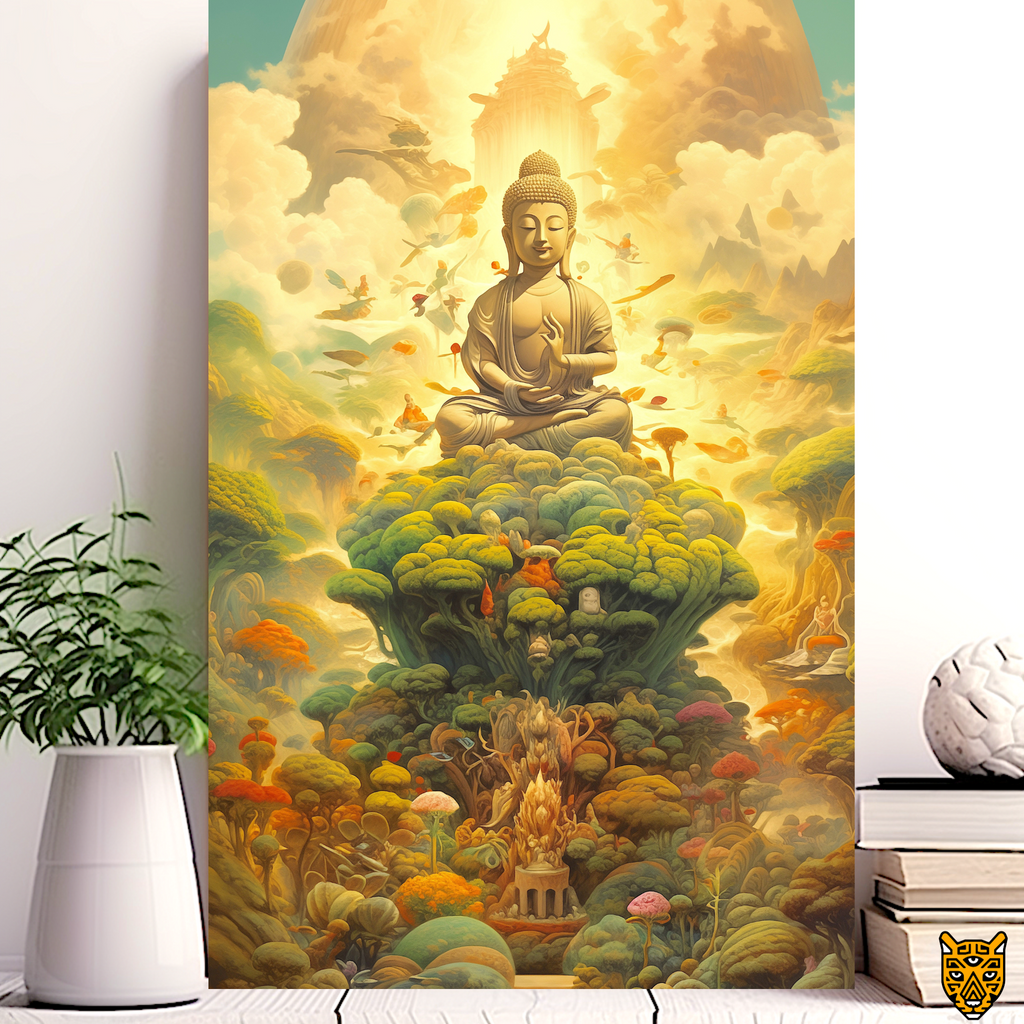 Nature Buddha in a Peaceful Sacred Green Oasis Serenity Heritage