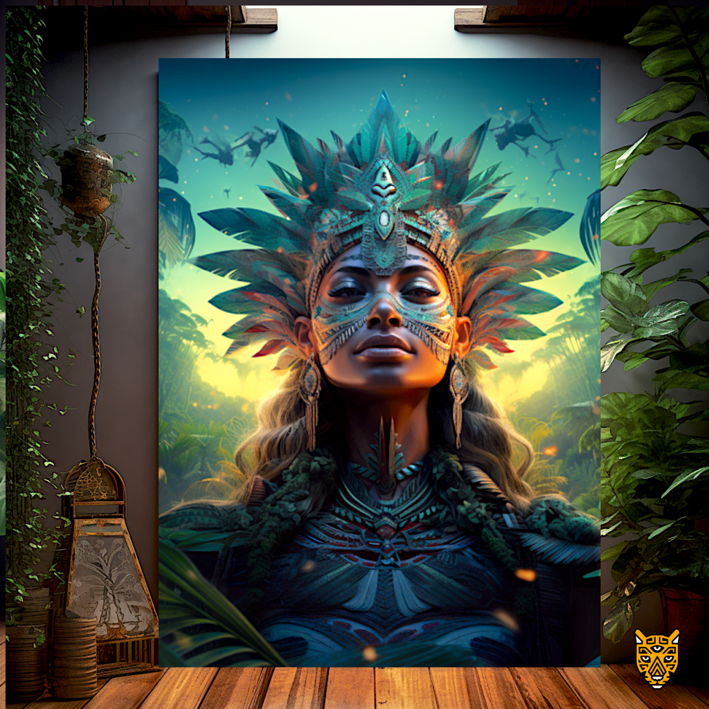 Nature Goddess Jungle Royalty in Rainforest Fashion