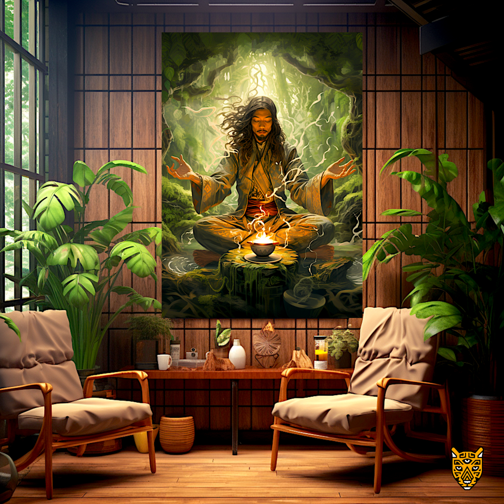 Zen Master Enlightened Warrior Harmony in Nature