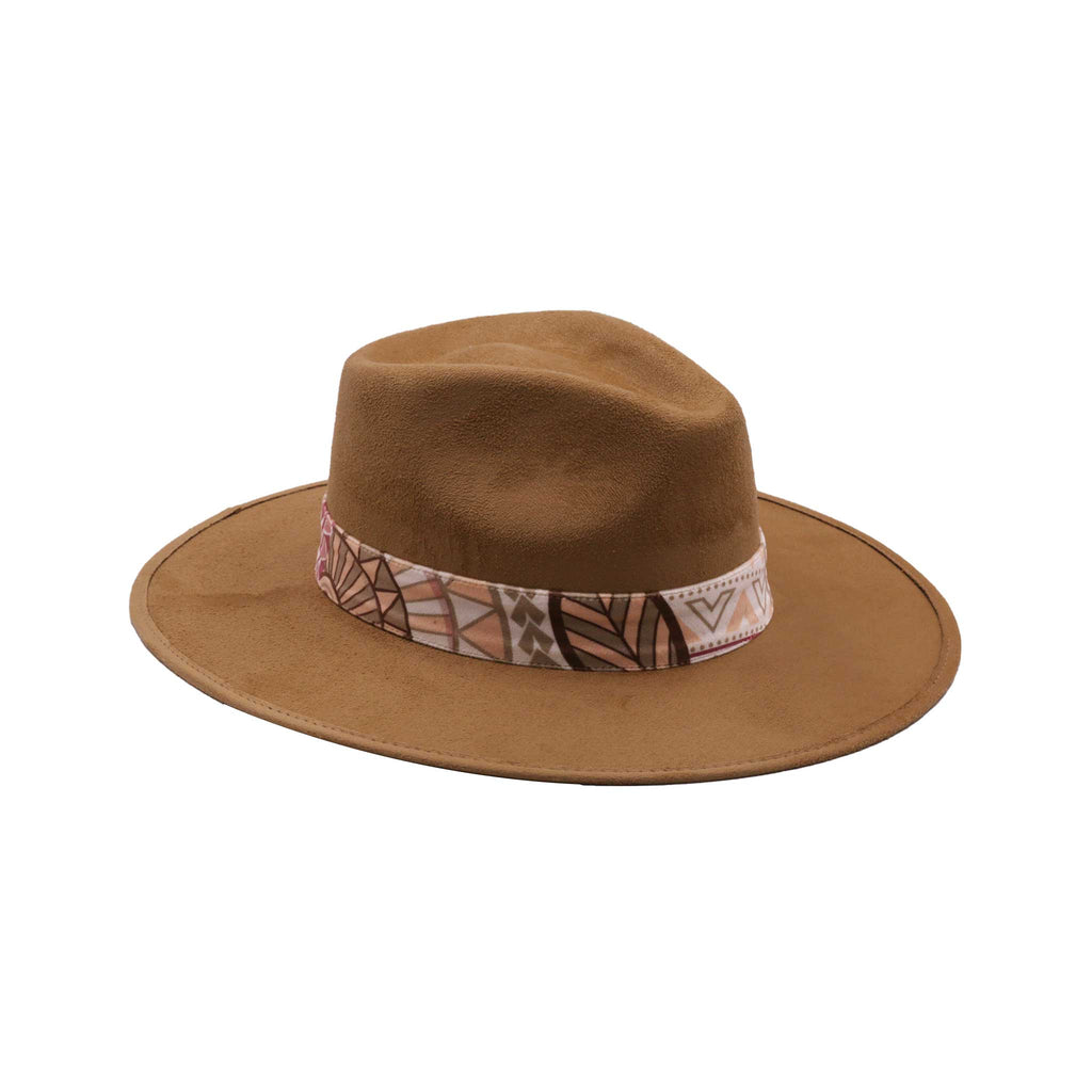 Brown Fedora Hats Bands Feather Awaken Art Design Hats