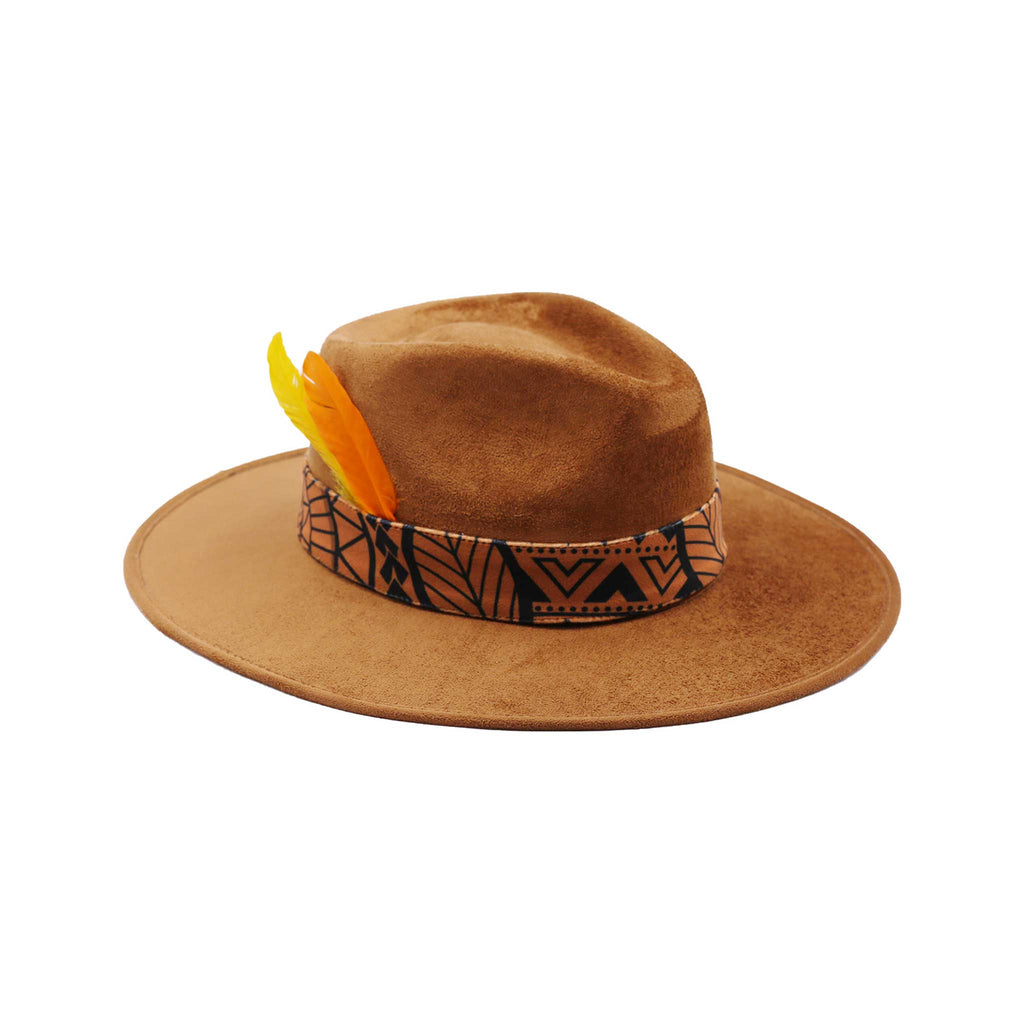High Quality Unique Brown Awaken Art Fedora Hats