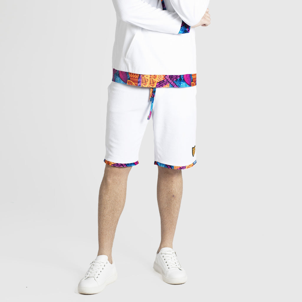 White Velour Short Mens Outfit Clothing Stylish Design | by AWAKEN ART