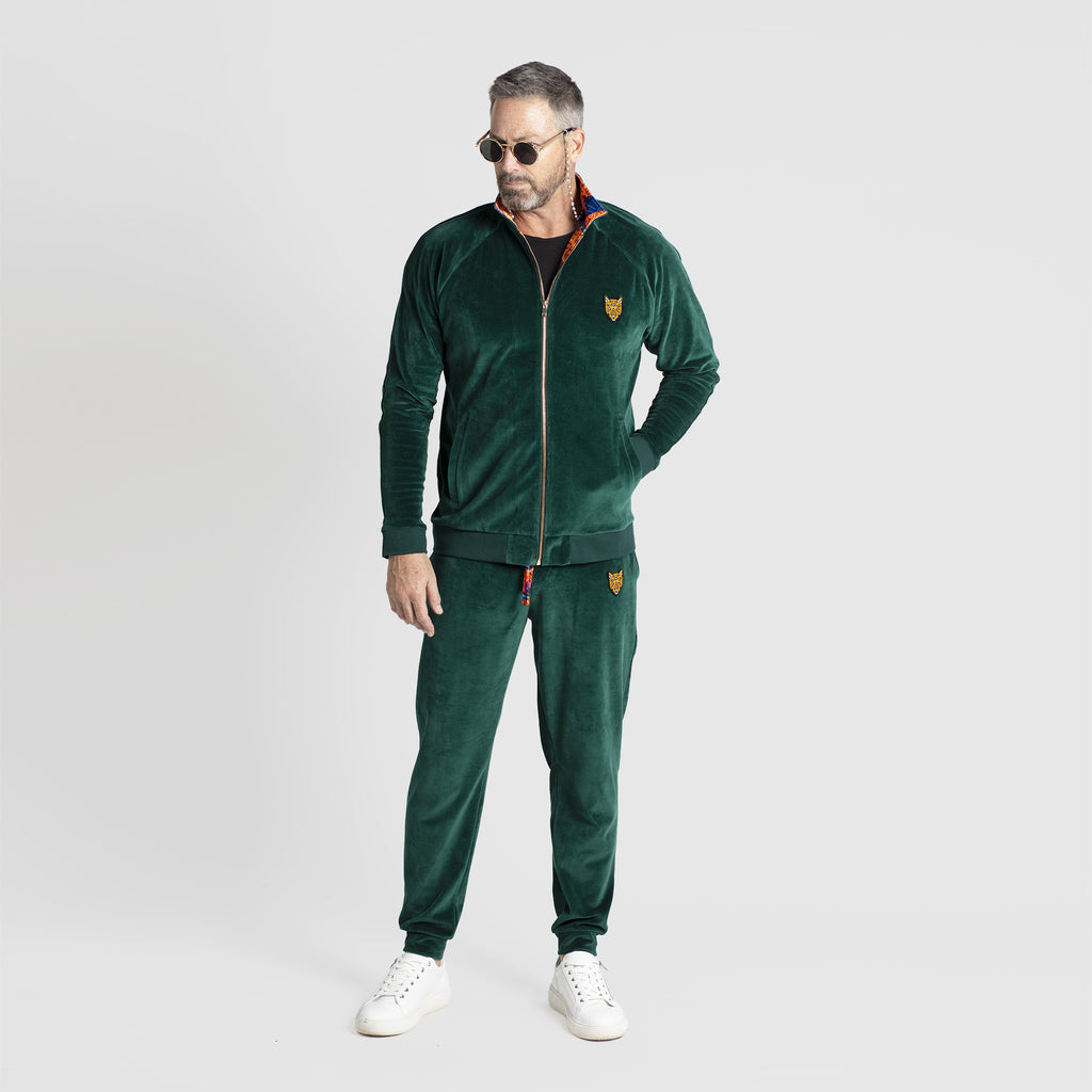 Dark Green Velour Sets Mens Clothing High Quality Unique Design | by AWAKEN ART