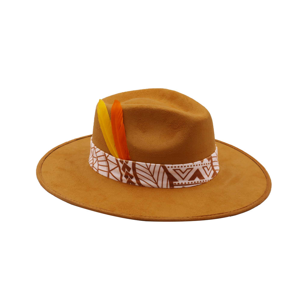 Orange Awaken Art Hats Fedora Unique Design