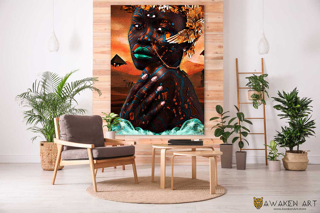 African Women Canvas Wall Art Home Decor Art Prints Unique Gifts | ''You Are An African Too'' by Vintagemozart