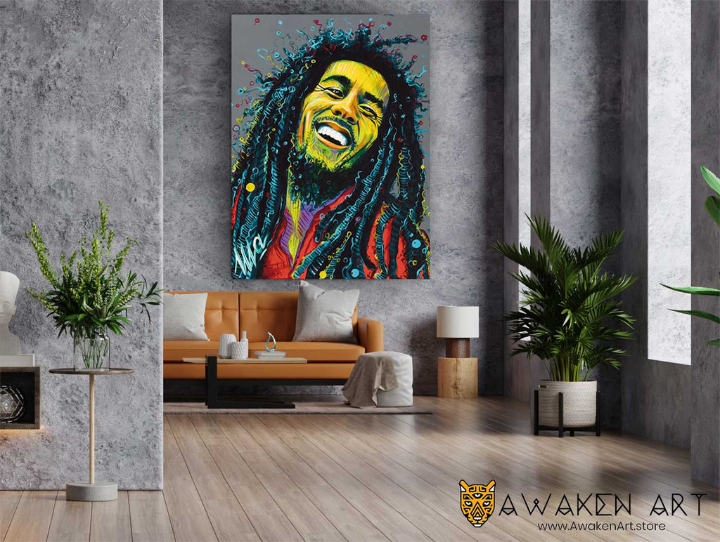 Bob Marley Inspirational Canvas Wall Art Afro Black Man Large Canvas A –  Awaken Art Store