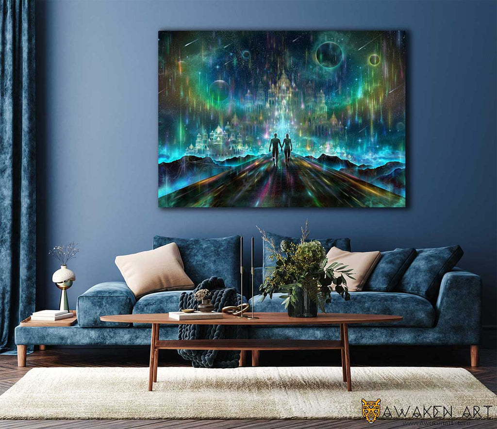 Inspirational Canvas Wall Art  Almost Home Visionary Trippy Art on Canvas Home Decor | ''Almost Home'' by Louis Dyer