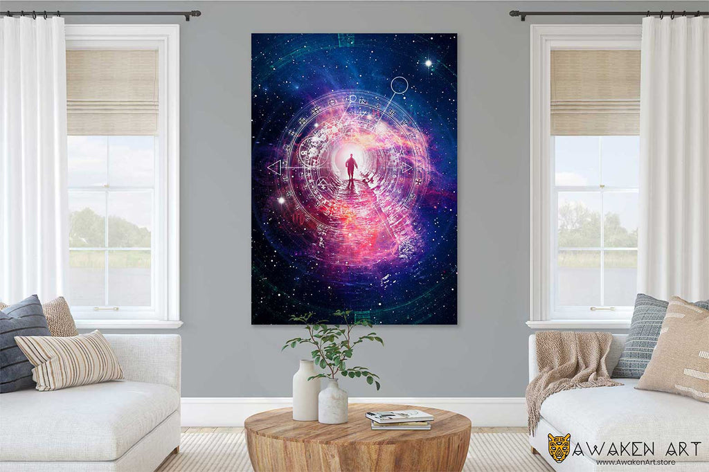 Large Wall Art Home Decor Wall Art Wall Hanging Art Beyond Time And Space Inspirational Canvas Wall Art |  ''Beyond Time And Space