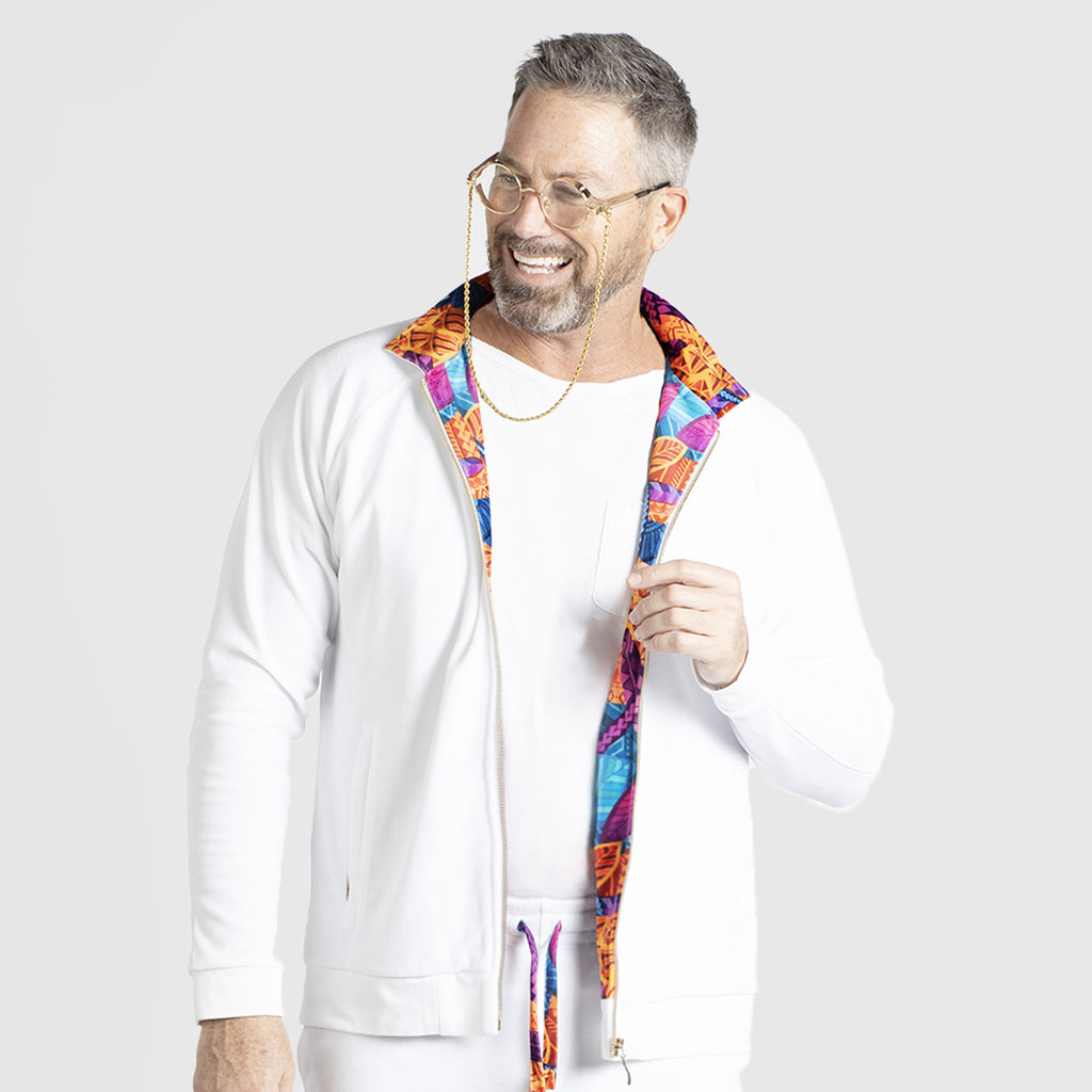 White Velour Set For Men High Quality Design Unique Stylish Clothing | by AWAKEN ART