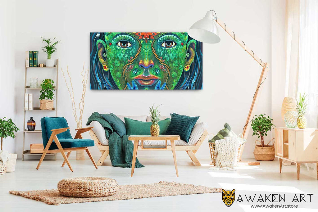 Plant Life Aya Spiritual Awakening Art Large Canvas Wall Art Home Decor Wall Hanging | ''Plant Life -AYA'' by Clancy Cavnar