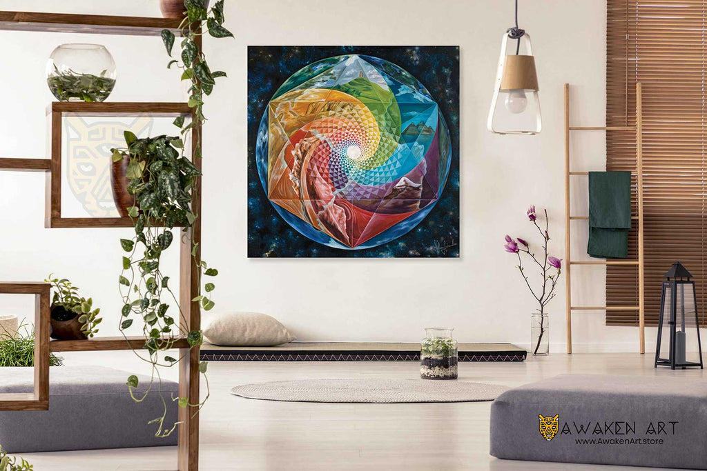 Spiral of Creation Inspirational Canvas Wall Art Wall Hanging |  ''Spiral of Creation