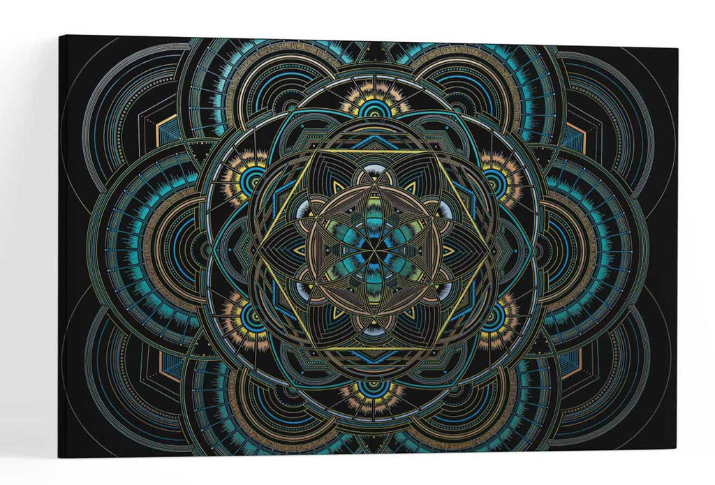 Spiritual Awakening Sacred Geometry Mandala Canvas Wall Art Home Decor |  ''Jungle Frequency - Envision 2020'' by Simon Wieland