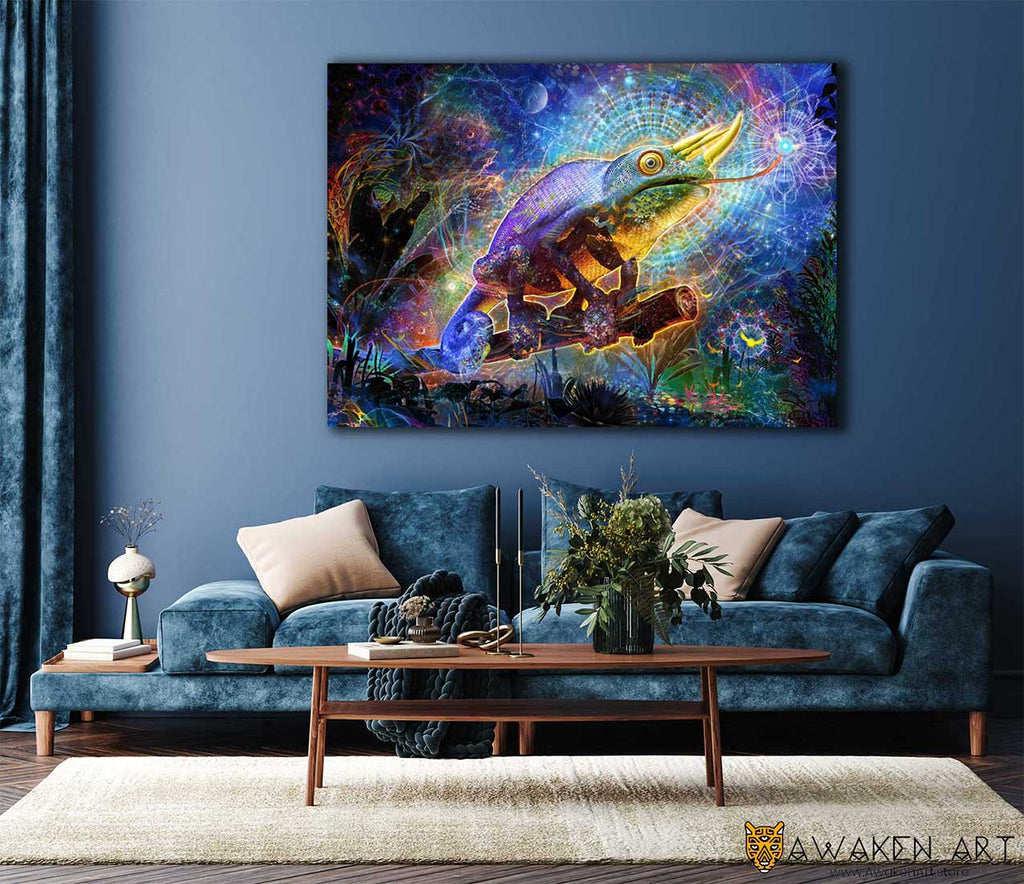 Spiritual Awakening Wall Art Canvas Wall Hanging Visionary Unique Large Wall Art | ''Hypnotized'' by Louis Dyer