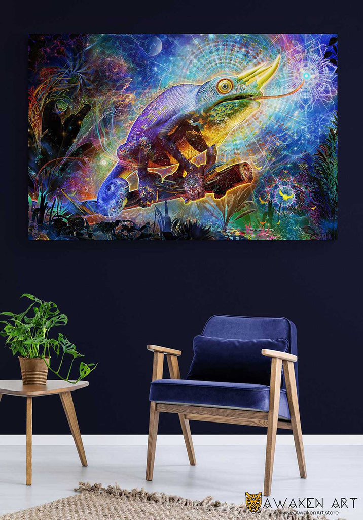 Spiritual Awakening Wall Art Canvas Wall Hanging Visionary Unique Large Wall Art | ''Hypnotized'' by Louis Dyer