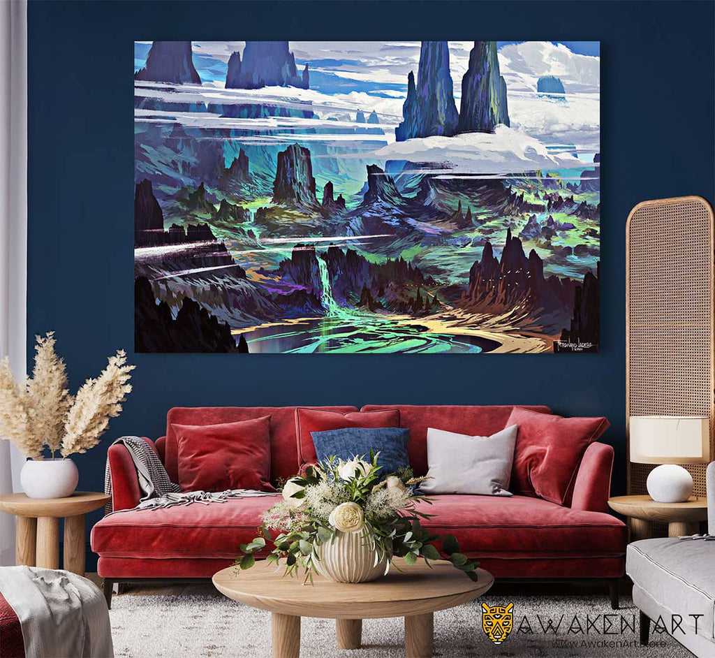 Visionary Fantasy Magical Nature Inspirational Home Decor Canvas Wall Art Nature Wall Decor | ''Miardmor'' by Ferdinand Ladera