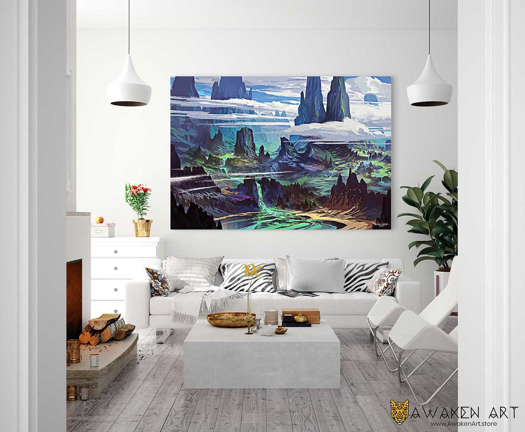 Visionary Fantasy Magical Nature Inspirational Home Decor Canvas Wall Art Nature Wall Decor | ''Miardmor'' by Ferdinand Ladera